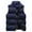 Z-Blue30, variant on JLFKNG Men Women Autumn And Winter Fashion Casual Solid Color Zipper Collar Sleeveless Cotton Padded Vest Top Features Mens Dailywear