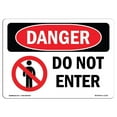 thumbnail image 1 of SignMission OS-DS-A-1218-L-1131 Panneau de Danger OSHA 12 x 18 Po. - Ne Pas Entrer, 1 of 1