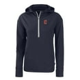 thumbnail image 2 of Women's Cutter & Buck  Navy Cleveland Guardians Daybreak Eco Recycled Half-Zip Hoodie, 2 of 3