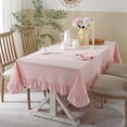 thumbnail image 6 of QueMer Washable Tablecloth Ruffled Edges Table Cover Stains Resistant Multiple Sizes, 6 of 18