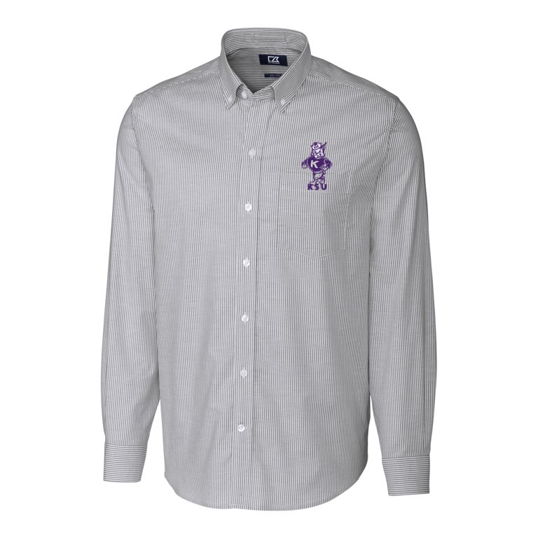 cutter and buck dress shirts Cutter & Buck Stretch Oxford Stripe Mens Long Sleeve Dress Shirt