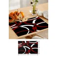 thumbnail image 7 of Geometric Circle Modern Art Red Placemat for Dining Table Tableware Mats Kitchen Dish Mat Pad 4/6pcs Table Mat Home ration, 7 of 7
