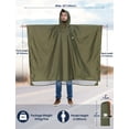 thumbnail image 2 of Poncho de lluvia ANYOO impermeable y ligero, verde militar, 2 of 7