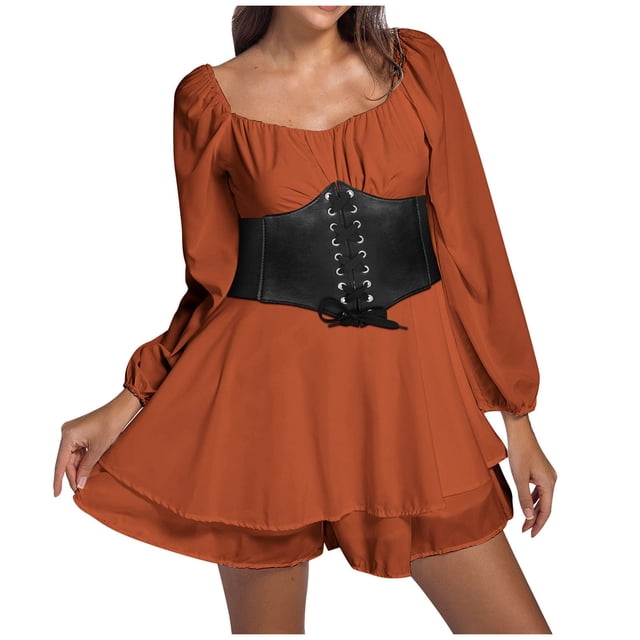 2025 Robe Décontractée pour Femmes 2 Pcs à Épaules Dénudées Robes d'Été pour Femmes Robe Blanche Trapèze Robe Sans Bretelles Longueur Genou Robe Patchwork Robe de Plage Décontractée Robe de Fête Costume de Carnaval avec Ceinture à la Taille