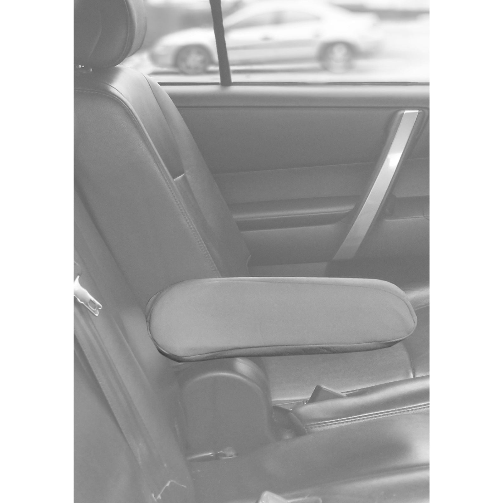 U.A.A. Inc. 4 Piece set Solid Gray Cloth Armrest Cover for Car Van