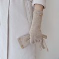 thumbnail image 2 of GPOECD Gloves for Women Women Solid Thermal Warm Finger Mobile Phone Long Knitted Gloves, 2 of 5