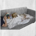 thumbnail image 6 of Birthday Soft Flannel Fleece Throw Blanket, Cat and Dog Domestic Animals Human Best Friend Party with Cupcake and Candle, Cozy Plush for Indoor and Outdoor Use, 50" x 60", Multicolor, by Ambesonne, 6 of 6