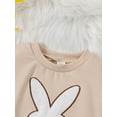 thumbnail image 5 of Jxzom Newborn Baby Boy Girl Easter Outfit 0 3 6 12 18 Months Bunny Embroidery Sweatshirt Romper Oversized Bodysuit Spring Clothes, 5 of 8