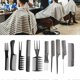 thumbnail image 4 of 10PCS Professional Hair Comb Black Plastic Smooth Surface Styling Comb Set for Hairstylist, 4 of 5
