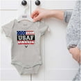 thumbnail image 5 of US Air Force Honor Value USA Flag Romper Boys or Girls Infant Baby Brisco Brands 12M, 5 of 6