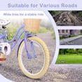 thumbnail image 6 of Dolonm 20" Kids Bike for Ages 7-10, Lightweight High-Carbon Steel Frame Cruiser Bike, Girls Bicycle with Wicker Basket & Rear Seat, No Training Wheels, Purple, 6 of 8