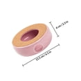 thumbnail image 2 of unbranded Calentador De Tetera Cerámico Rosa Con Base De Madera Para Hogar Con Soporte Para Vela, 2 of 8