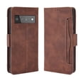 thumbnail image 1 of Case for Google Pixel 6 Pro Cover Adjustable Detachable Card Holder Magnetic closure Leather Wallet Case - Brown, 1 of 5
