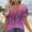 Purple, variant on ATENAR T Shirts for Women Summer Short Sleeve Womens Shirts Casual Tee Gray 2XL