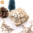 thumbnail image 5 of piezas de copos de nieve navideños huecos europeos, colgantes de madera, adornos para árbol de Navidad, decoraciones para fiestas de Navidad, regalo para niños, 5 of 5