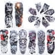 thumbnail image 3 of DEWIN 8 hojas de manga completa 8 hojas de media manga tatuajes temporales pegatinas medio brazo completo tatuajes falsos para mujeres hombres medio brazo tatuaje temporal, 3 of 5