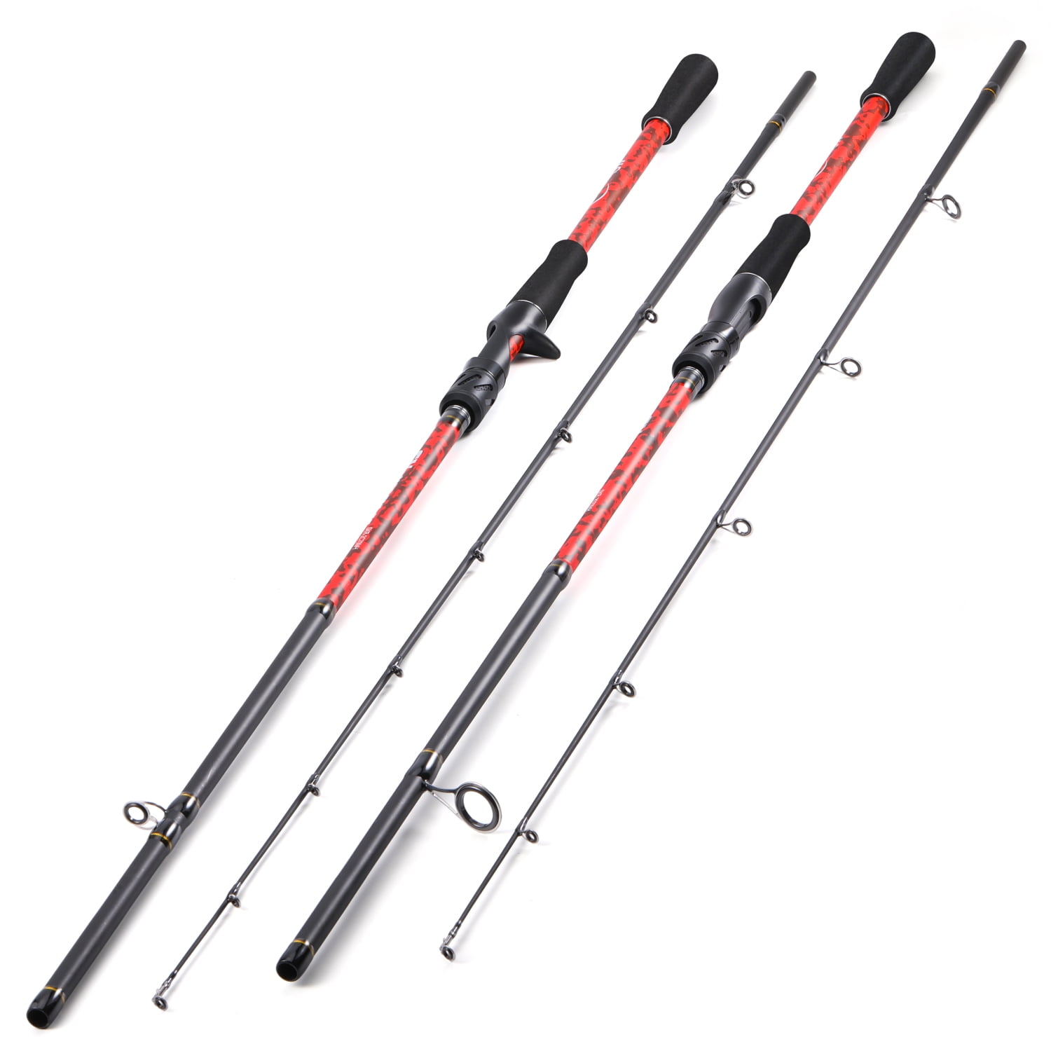 Sougayilang Fishing Rods Ultralight 2 Piece Spinning/Casting Rod MH Power Fast Action Sensitive