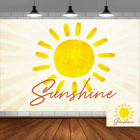 Sunshine Backdrop Banner Party Supplies Poster Movie Theme Background for Photography Kids Birthday Decorations