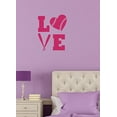 thumbnail image 4 of Girls Bedroom Décor Love Softball Teen Vinyl Letters Wall Decals Stickers 23x18-Inch Hot Pink, 4 of 6