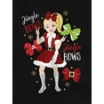 thumbnail image 2 of Tstars Girls Christmas Shirts Gift Jojo Siwa Christmas Shirt Jingle Bows Jojo Kids Family Holiday Shirts Xmas Party Christmas Gifts for Girl Toddler Fitted Child Birthday Gift T Shirt, 2 of 6