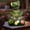 Green Frog, variant on SIMDOO Resin Solar Frog Garden Statue, Waterproof Frog Family Figurine with LED Flower Lights, Outdoor Solar Decor Light for Patio Lawn Yard Porch Ornament