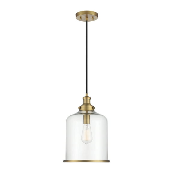 Trade Winds Edward 1-Light Pendant in Natural Brass