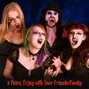EFINNY Vampire Fangs Teeth Cosplay Costume Prosthetics, Halloween Party Prop Decoration