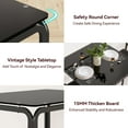thumbnail image 4 of Dining Table for 2, Small Table and Chairs Set of 2, Dinette Set for 2, Square Dinner Table Set, 3 Piece Kitchen & Dining Room Sets for Small Space (Black, Dining Table with 2 Chairs), 4 of 9