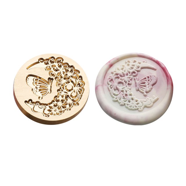 Cabeza de cobre de esmalte de forma redonda Cabeza de cera de esmalte vintage clásico para tarjeta de boda