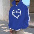 thumbnail image 2 of toraway Sweatshirts à Col Rond Design Graphique pour Hommes Fans de Football Chandail Vintage Joueur Rétro Chandail à Capuche Tops L, 2 of 4