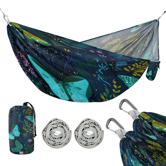 Hanging Hammock Portable Travel Camping For Outdooor Beach Camping Hiking Colorful Butterflies