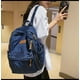 thumbnail image 3 of Mochila Sanmu Denim de estilo casual de piel sintética azul a la moda, 3 of 4