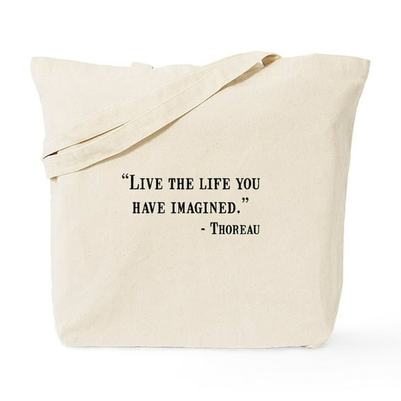 CafePress - Thoreau Quote Tote Bag - Unisex Canvas Tote Bag, Beige, 1-Piece