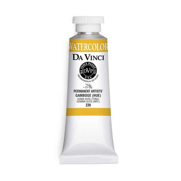 Da Vinci Paints Professional Watercolor, 37ml Tube, Gamboge (Hue)