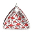 thumbnail image 4 of Picia Amanita Red Mushroom Pattern Long Tissue Box Cover,PVC Leather Triangle Holder,Tissue Box Holder with Magnetic Bottom,Facial Paper Organizer Dispenser-7.9"X4.9"X4.5", 4 of 9