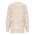 thumbnail image 4 of VEKDONE Womens Crochet Cardigan Sweater Kimonos Boho Solid Color Oversized Fall Open Front Outwear Long Sleeve Hollow Out Breathable Cardigans, 4 of 6