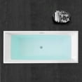 thumbnail image 4 of Woodbridge B-0003 Acrylic Freestanding Bathtub Contemporary Soaking Tub, White, 4 of 11