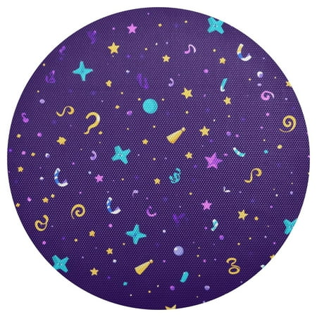 

Purple Stars Pattern 6-Piece 15.4in Durable PVC Plate Mats Heat-Resistant for Parties and Dining