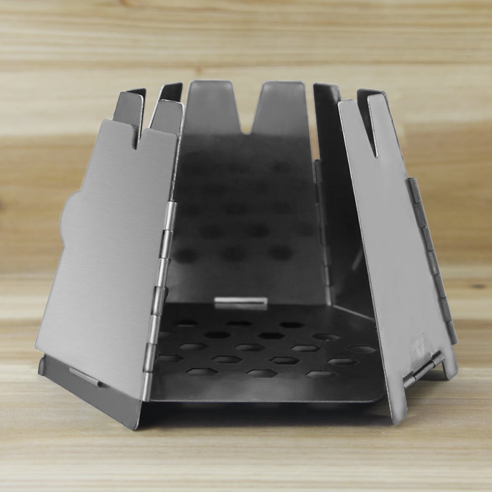 Nebublu Folding Stainless Steel Hexagon Wood Stove Portable Camping Backpacking Cooking Stove - Efficient and Eco-Friendly for  Cooking Adventures