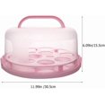 thumbnail image 2 of Soporte tartas soporte portátil para tartas de 10 pulgadas, o 9 magdalenas estándar caja viene con asa, contenedor para tartas porta tartas redondos de plástico, 2 of 7