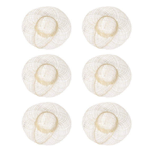 Uxcell 6Pcs Miniature Doll Straw Hats, Size L, 4 inch for Dollhouse DIY Craft