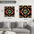 thumbnail image 5 of Boho Orange Teal Wooden Wall Clock Silent Non Ticking, Geometric Vintage Southwestern Ethnic Square Wall Clocks Battery Operated, Decor Clock for Home Office, Living Room, Kitchen, 12 Inch, 5 of 9
