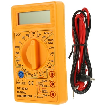 Digital Multimeter Equipment Electrical Tester Volt Auto Yellow