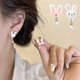 thumbnail image 2 of Pendientes de botón Forma de Conejo con lazo rosa y perlas de imitación shaofei, 2 of 5