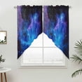 thumbnail image 5 of Blue Purple Sky Kitchen Window Curtains, Swag Curtains Valance for Bedroom Living Room Bathroom, Abstract Modern Stars Space Rod Pocket Window Treatment Curtain Block Drapes 2 Panels 36"x63", 5 of 9