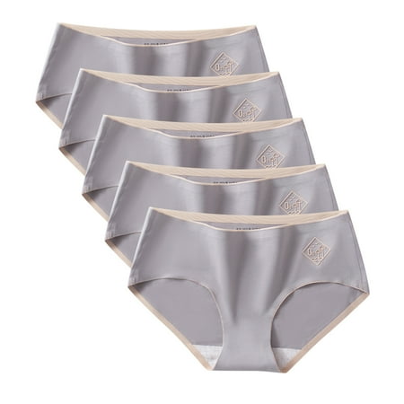 Yuhangmm Women s Sexy Thin Briefs In Solid Color With Non Mid Waist Underwear 5PC Corset Lingerie for Women