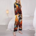 thumbnail image 2 of Bingfone Womens Pajama Sets Cartoon Puppy Sunset Print,Long Sleeve Loungewear Pajamas Set-Medium, 2 of 8