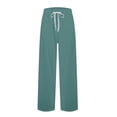thumbnail image 4 of Domzle Men's Lightweight Pajama Pants Soft Lounge Sleep Joggers Adjustable Drawstring & Pockets All-Season Sleepwear Turquoise 2XL, 4 of 5