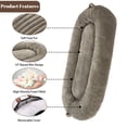 thumbnail image 5 of Aoile Human Dog Bed, 71"x 48"x 14" Human Size Giant Dog Bed with Storage Pocket, Removable Cover, Washable,Coffee, 5 of 8