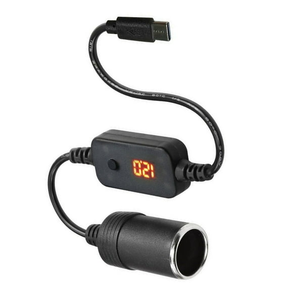 GUYUTING 12V Car Cigarette Lighter Adapter with PD Type-C Input for Driving Recorder Dashcam GPS Radar Detector Electronic Dog
